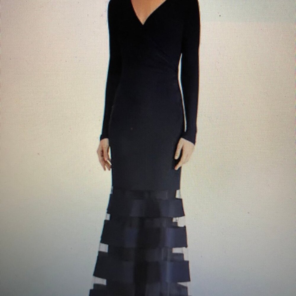 Ralph Lauren, Long Formal Dress, Size 16, Navy, NEW with Tags